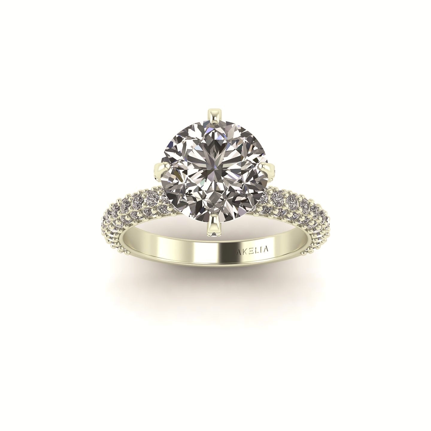 Lumiére Three Row Engagement Ring