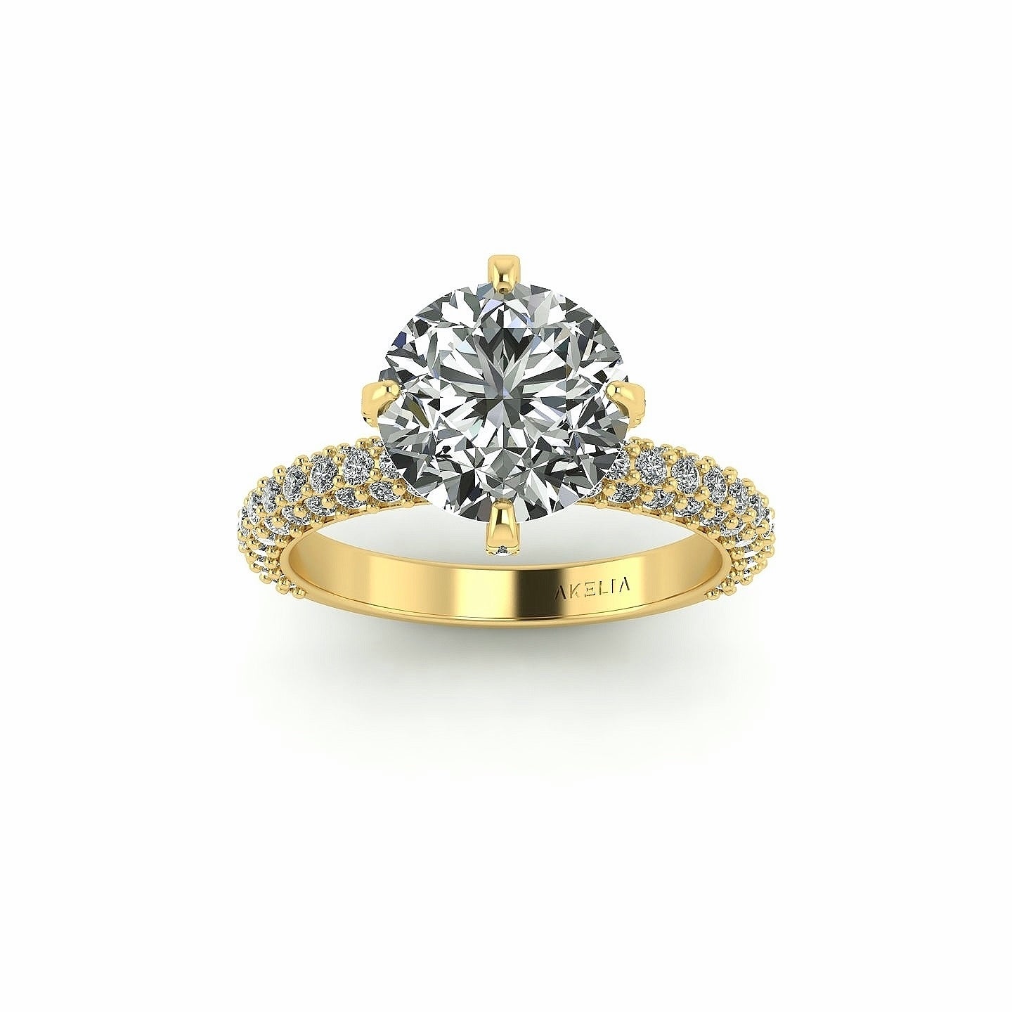 Lumiére Three Row Engagement Ring