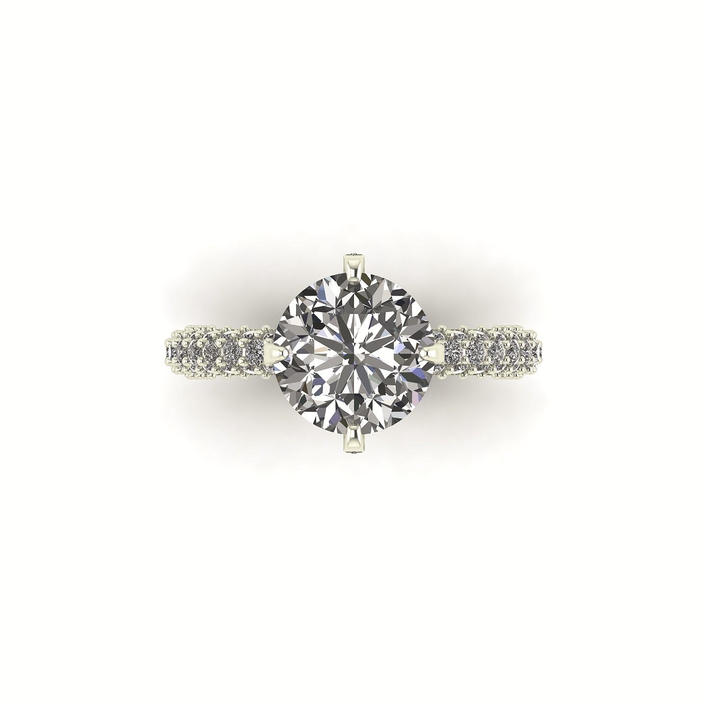Lumiére Three Row Engagement Ring