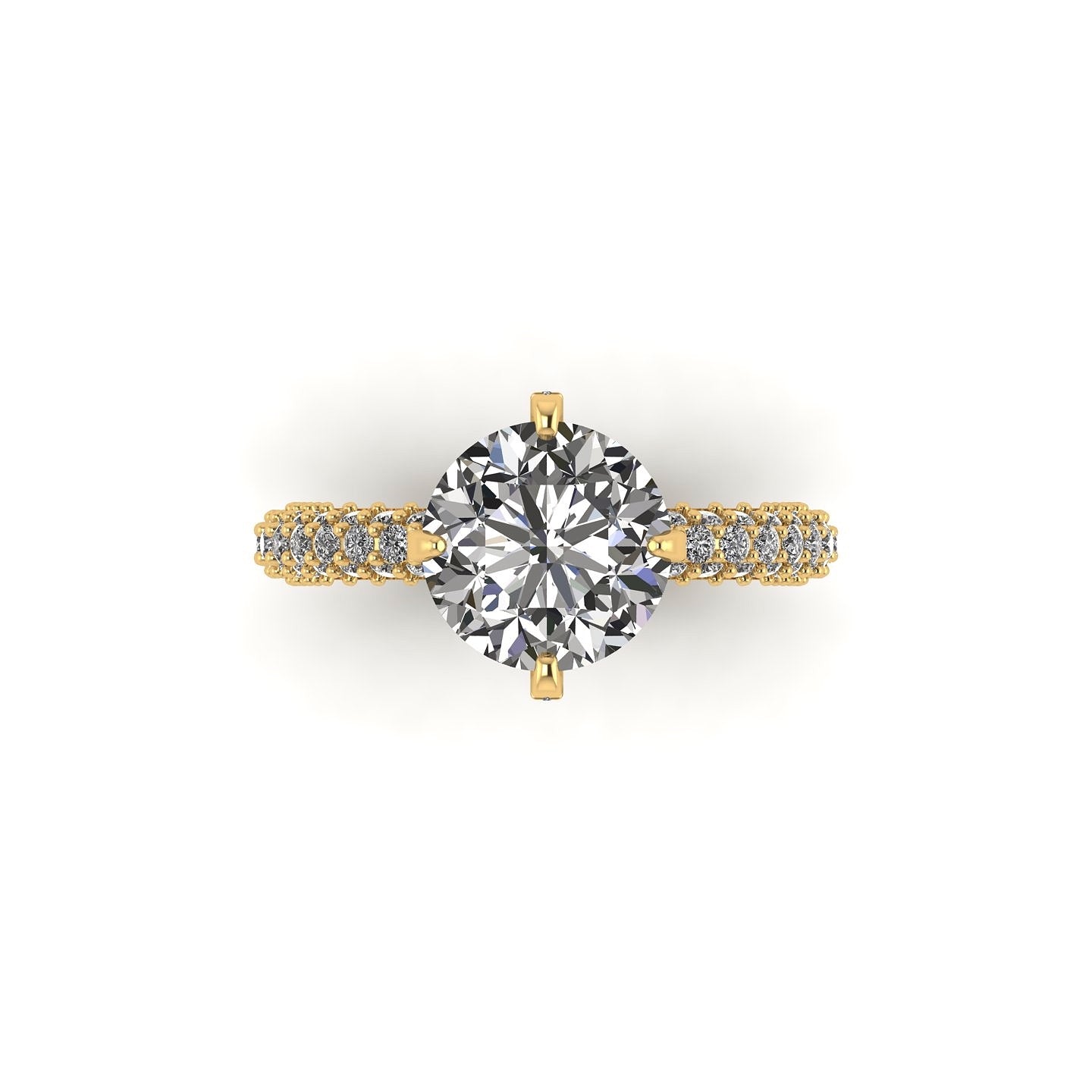 Lumiére Three Row Engagement Ring