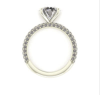 Celeste Round Three Row Micro Pavé Engagement Ring