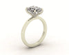 Oval Diamond Set Prongs Solitaire Engagement Ring