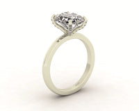 Oval Diamond Set Prongs Solitaire Engagement Ring