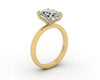 Oval Diamond Set Prongs Solitaire Engagement Ring