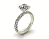 Celeste Round Three Row Micro Pavé Engagement Ring