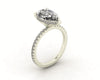 Classic Pear Gallery With Diamond Shank