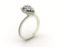 Classic Pear Gallery With Diamond Shank