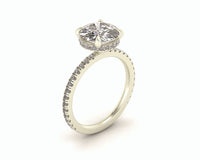 Classic Round Hidden Hallo With Diamond shank