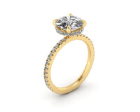 Classic Round Hidden Hallo With Diamond shank