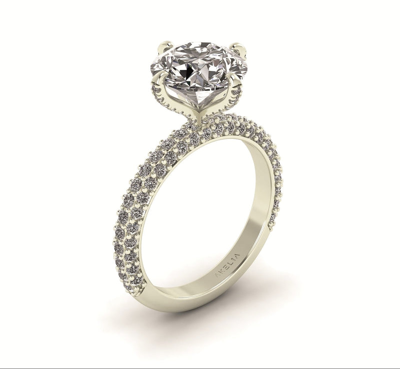 Lumiére Three Row Engagement Ring