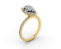 Classic Pear Gallery With Diamond Shank