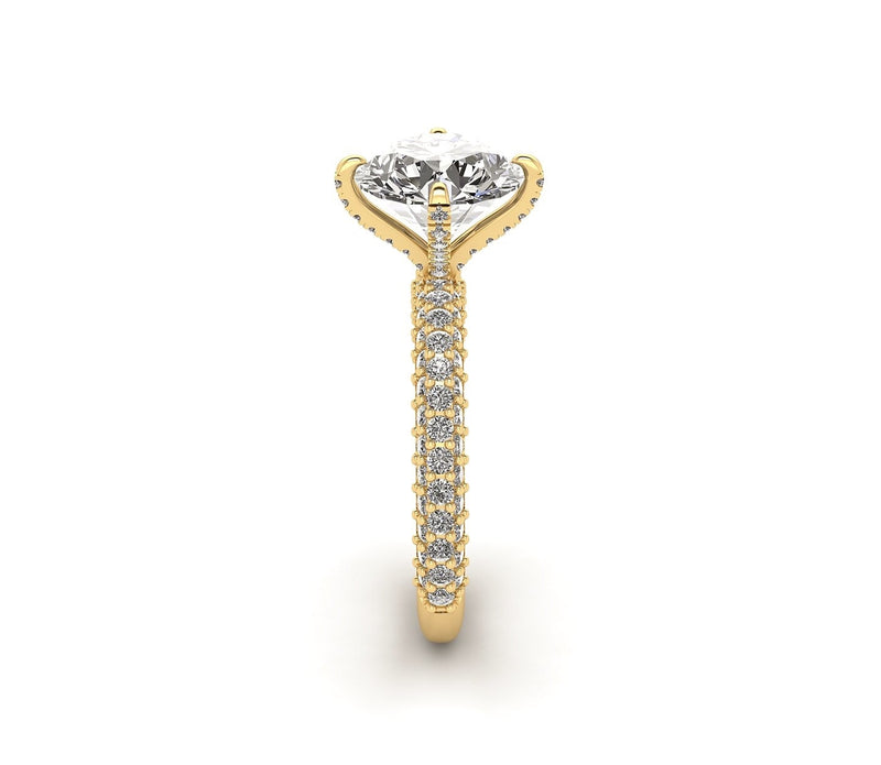 Lumiére Three Row Engagement Ring