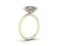 Pear Diamond Set Prongs Solitaire Engagement Ring