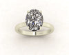 Oval Diamond Set Prongs Solitaire Engagement Ring