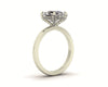 Oval Diamond Set Prongs Gallery Engagement Ring