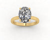 Oval Diamond Set Prongs Solitaire Engagement Ring