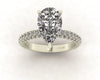 Celeste Pear Gallery Three Row Micro Pavé Engagement Ring