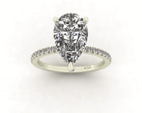 Classic Pear Gallery With Diamond Shank