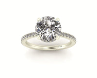 Classic Round Hidden Hallo With Diamond shank