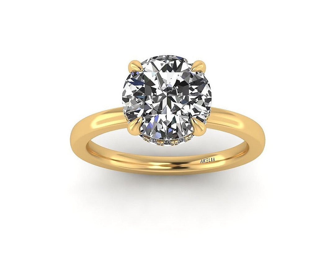 Classic Hidden Halo Engagement ring