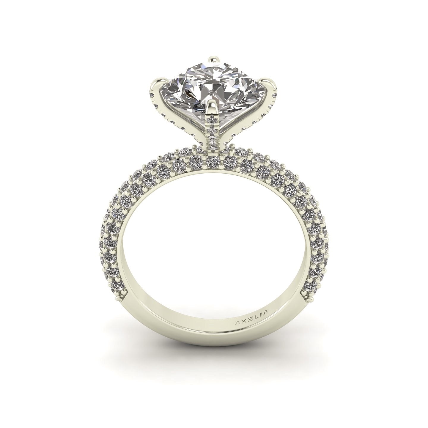 Lumiére Three Row Engagement Ring