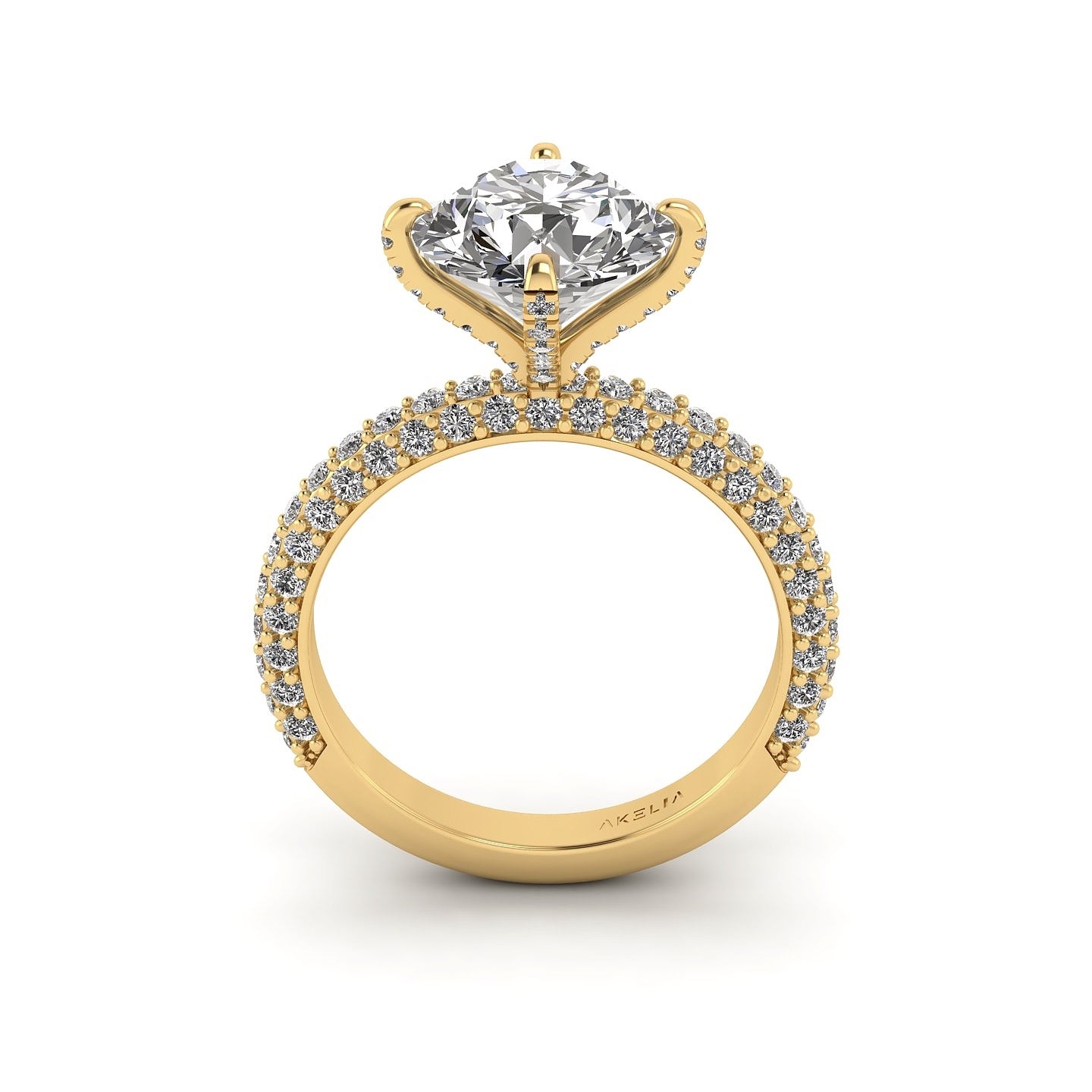 Lumiére Three Row Engagement Ring