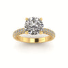 Celeste Round Three Row Micro Pavé Engagement Ring