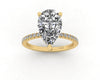 Classic Pear Gallery With Diamond Shank