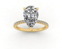 Classic Pear Gallery With Diamond Shank