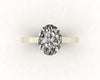 Oval Diamond Set Prongs Solitaire Engagement Ring