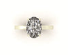 Oval Diamond Set Prongs Gallery Engagement Ring