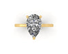 Pear Diamond Set Prongs Solitaire Engagement Ring