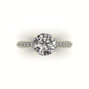 Celeste Round Three Row Micro Pavé Engagement Ring