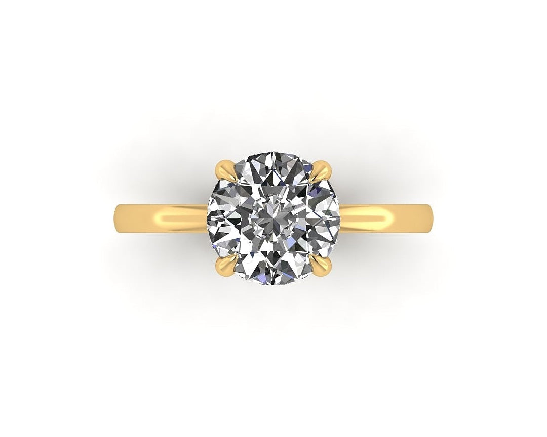 Classic Hidden Halo Engagement ring