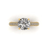 Celeste Round Three Row Micro Pavé Engagement Ring