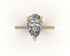 Classic Pear Gallery With Diamond Shank