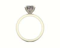 Oval Diamond Set Prongs Solitaire Engagement Ring