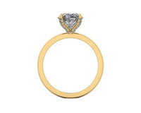 Oval Diamond Set Prongs Solitaire Engagement Ring