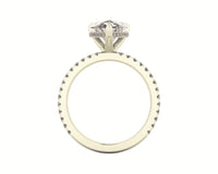 Classic Pear Gallery With Diamond Shank