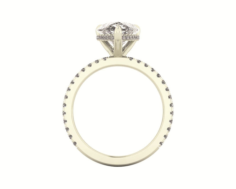 Classic Pear Gallery With Diamond Shank