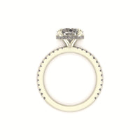 Classic Round Hidden Hallo With Diamond shank