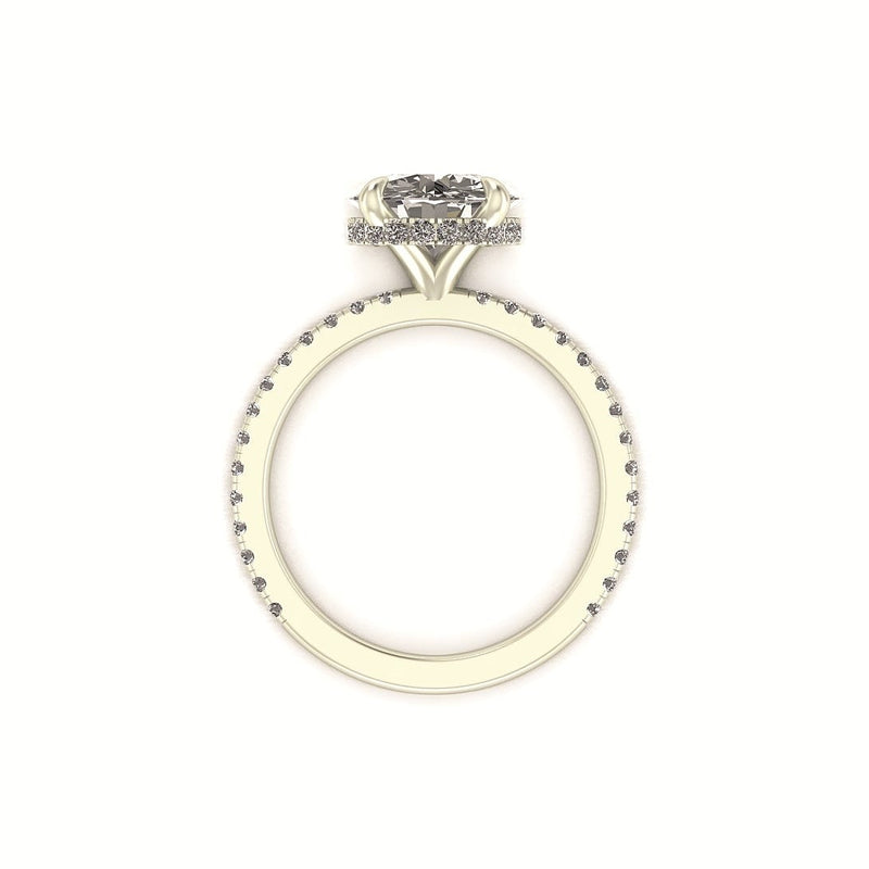 Classic Round Hidden Hallo With Diamond shank