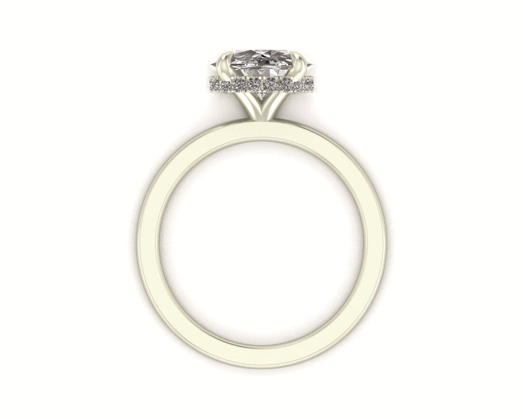 Classic Hidden Halo Engagement ring