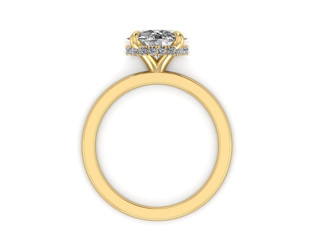 Classic Hidden Halo Engagement ring