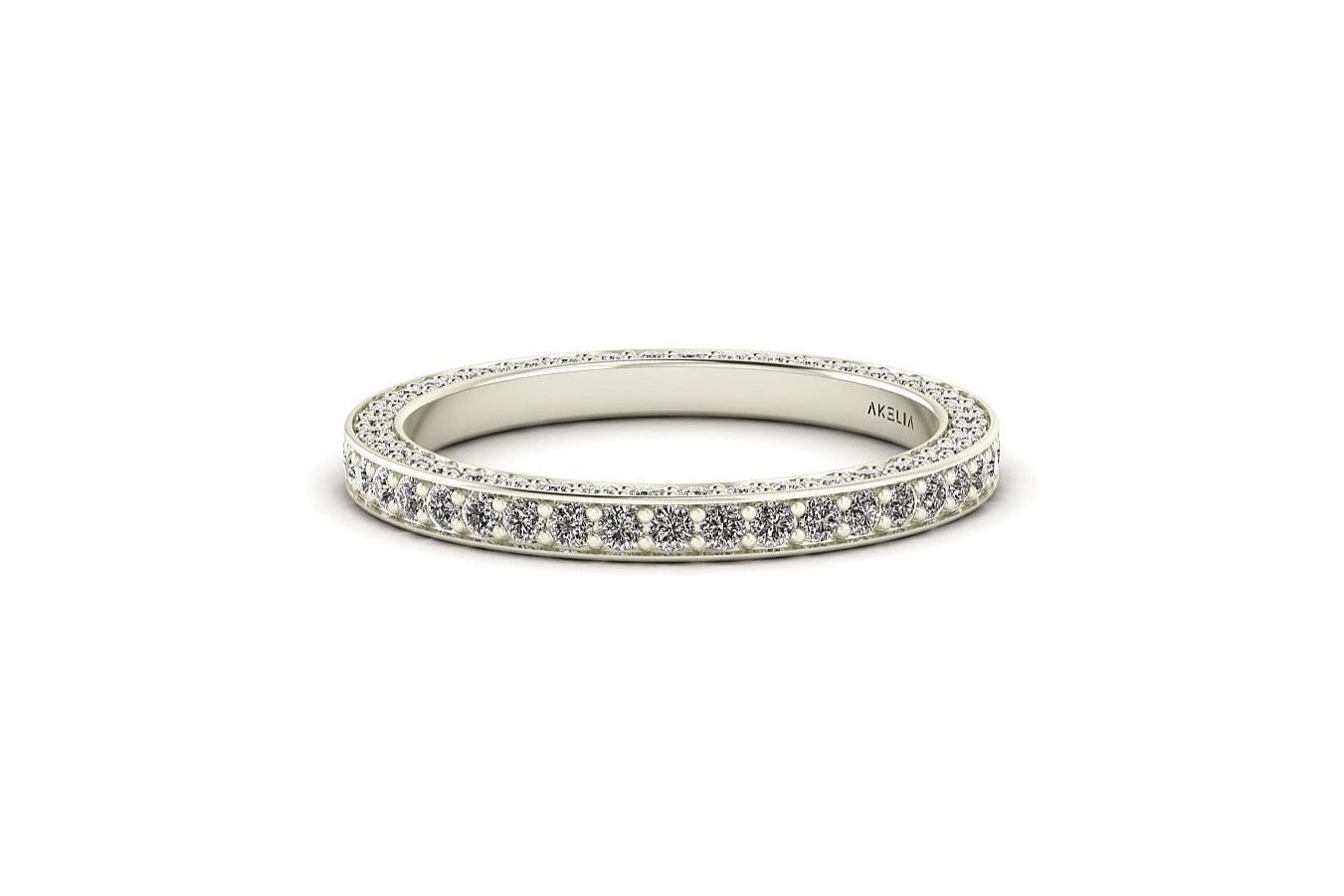 3 Sided Diamond Band
