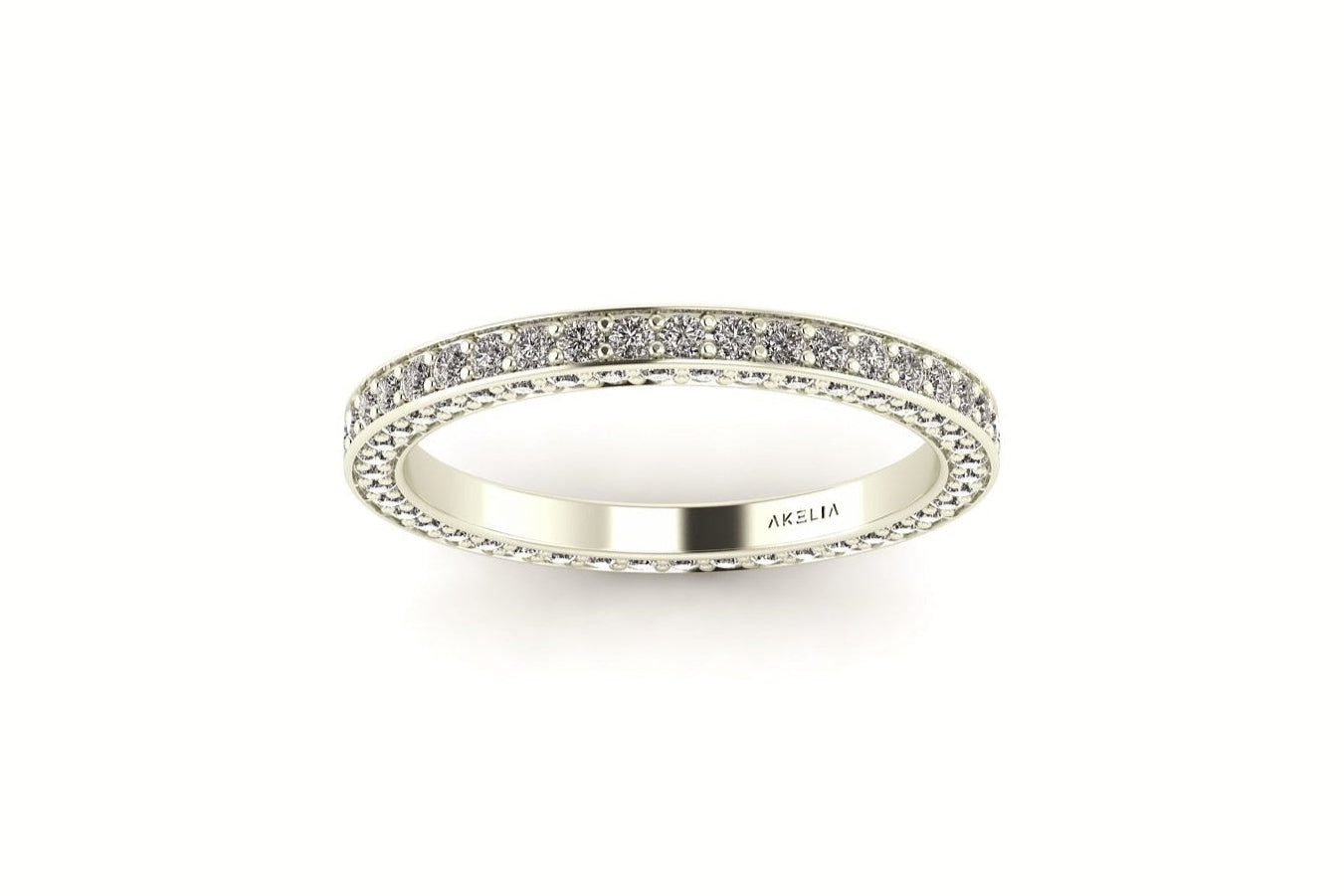 3 Sided Diamond Band