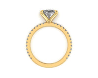 Classic Round Solitaire With Diamond Shank