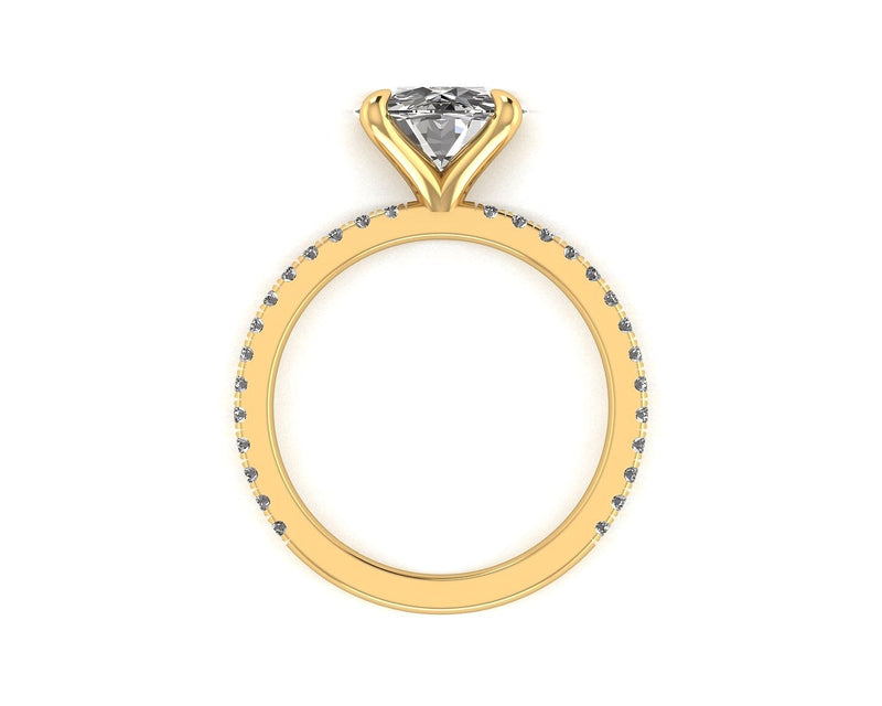 Classic Round Solitaire With Diamond Shank