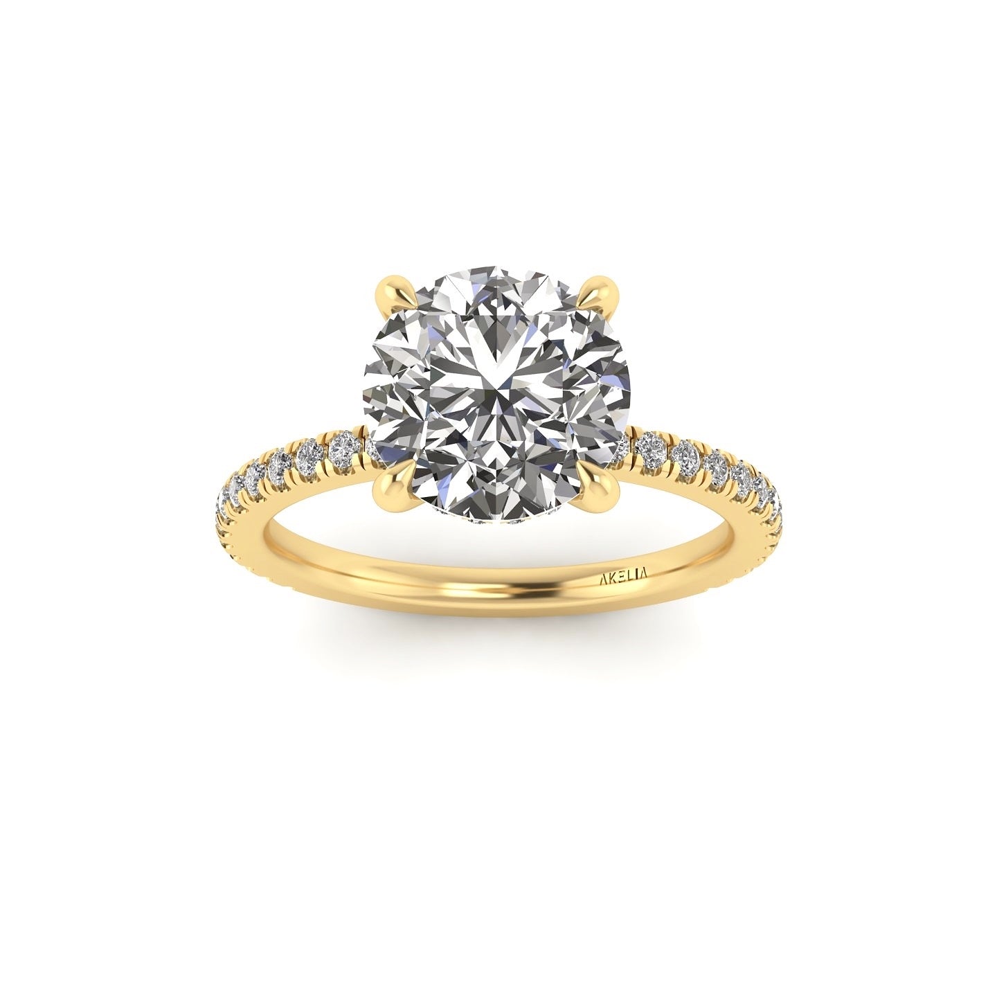 Classic Round Gallery With Diamond shank