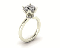 Classic Tulip Solitaire Engagement Ring